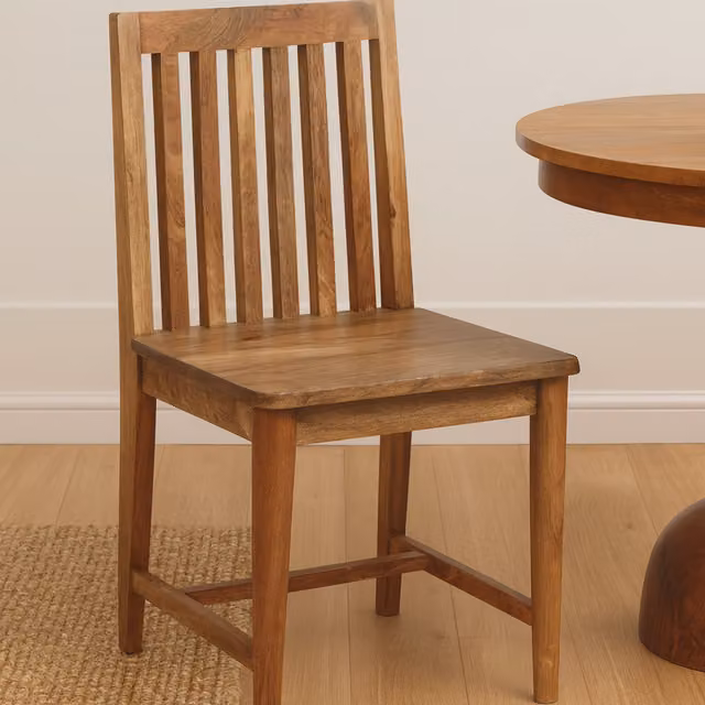 Artisan Furniture Modern Mango Wood Dining Chair in Brown