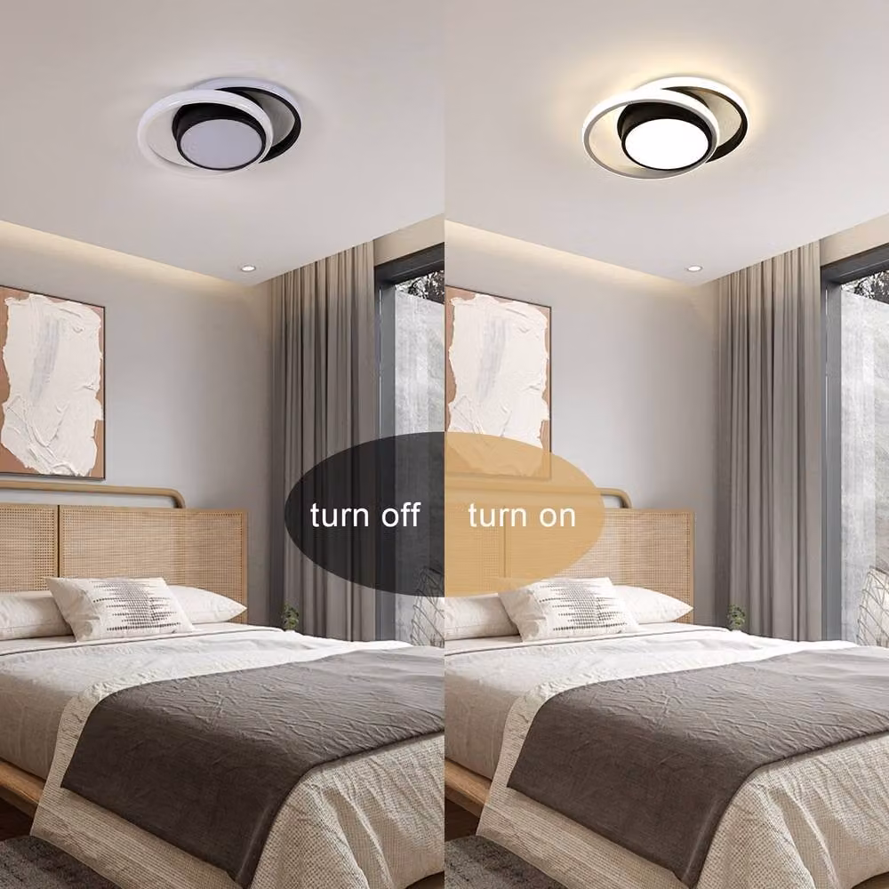 Pheashine Modern LED Ring Ceiling Light, 32W, Black – 4
