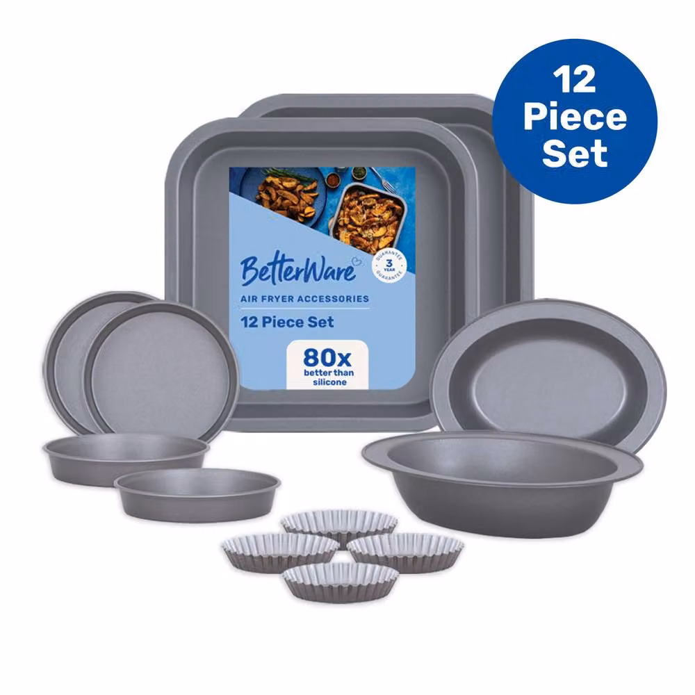 Betterware 12 Piece Non-Stick Air Fryer Accessories Set in Silver – 4