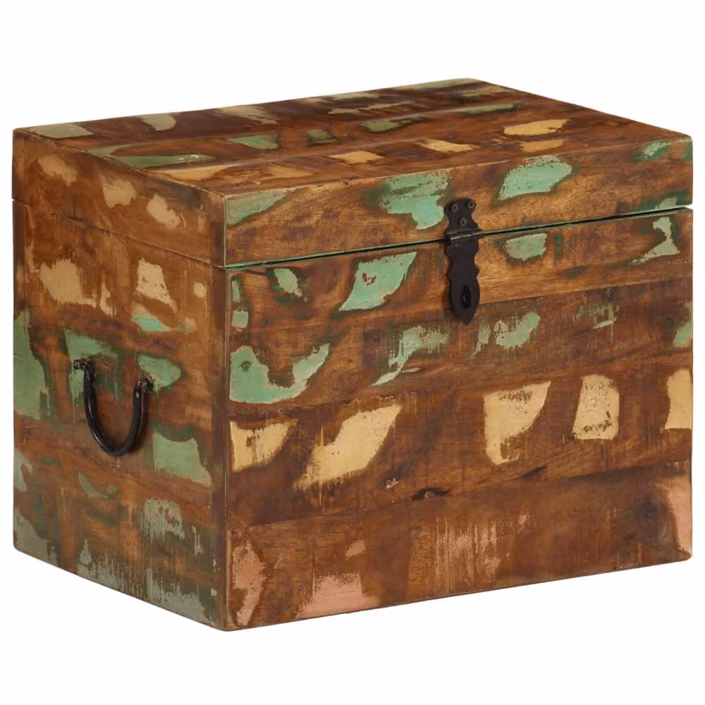 Berkfield Home Reclaimed Solid Wood Storage Box in Multicolour – 2