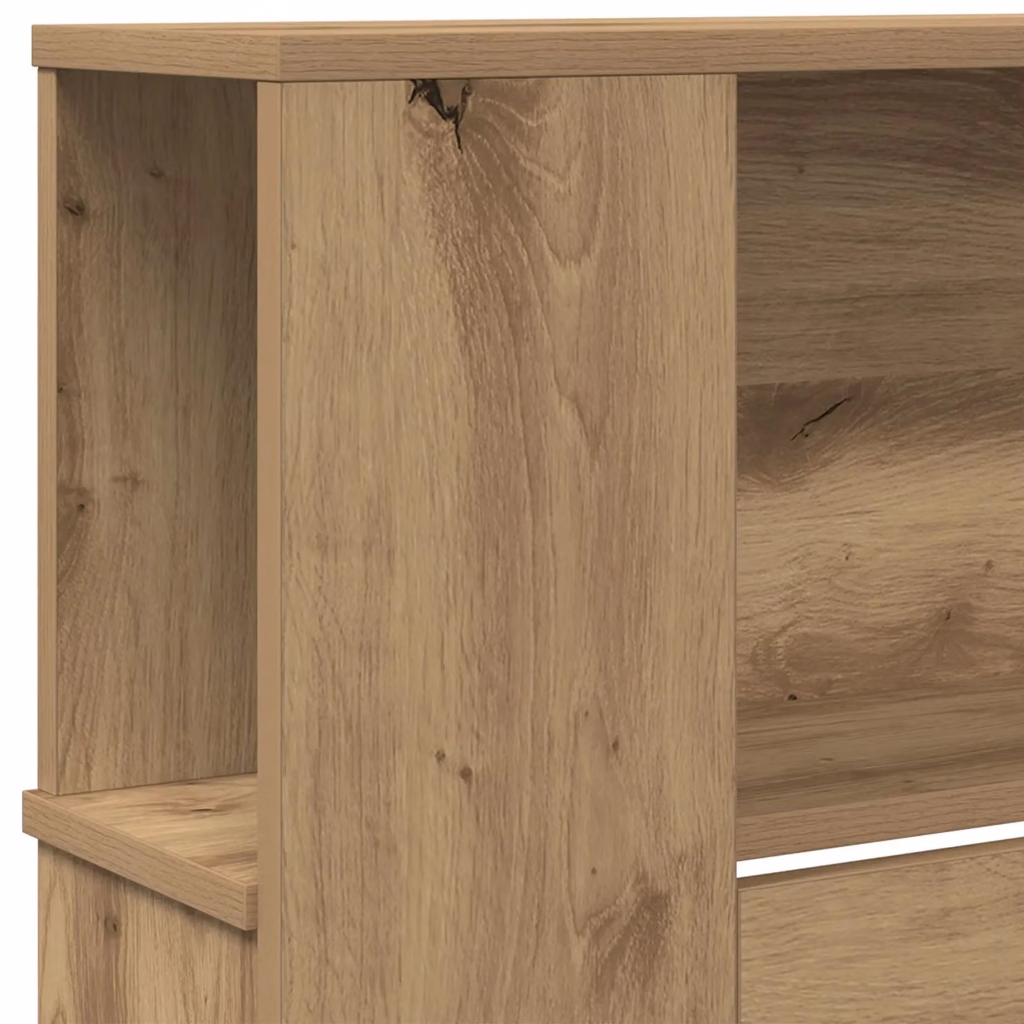 Berkfield Home Artisan Oak Headboard Cabinet in Brown, W/D/H: 104.5 x 18.5 x 220 cm – 4