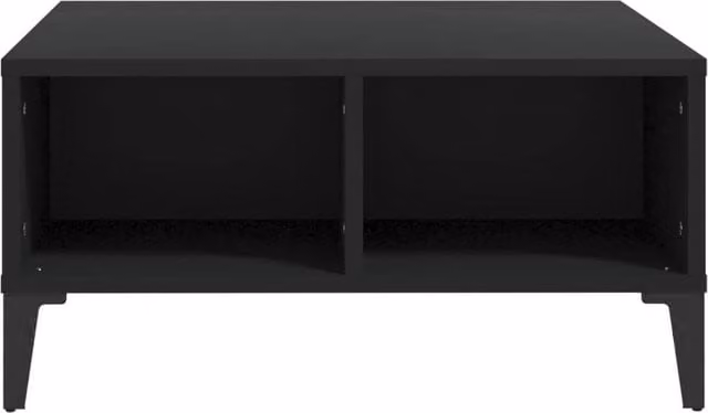 Berkfield Home Modern Black Square Coffee Table W/D/H: 60 x 60 x 30 cm