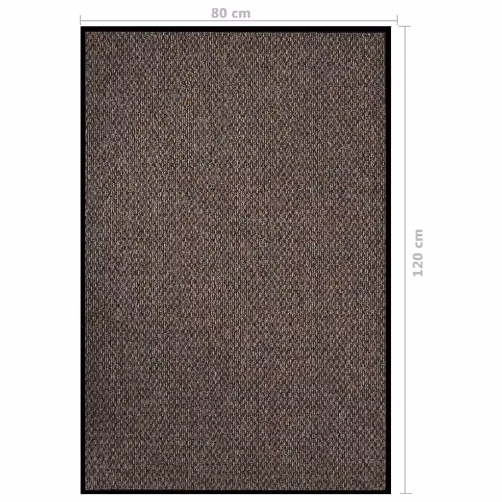 Berkfield Home Non-Slip Rectangular Doormat, Beige and Black, W: 80 cm, D: 120 cm – 4