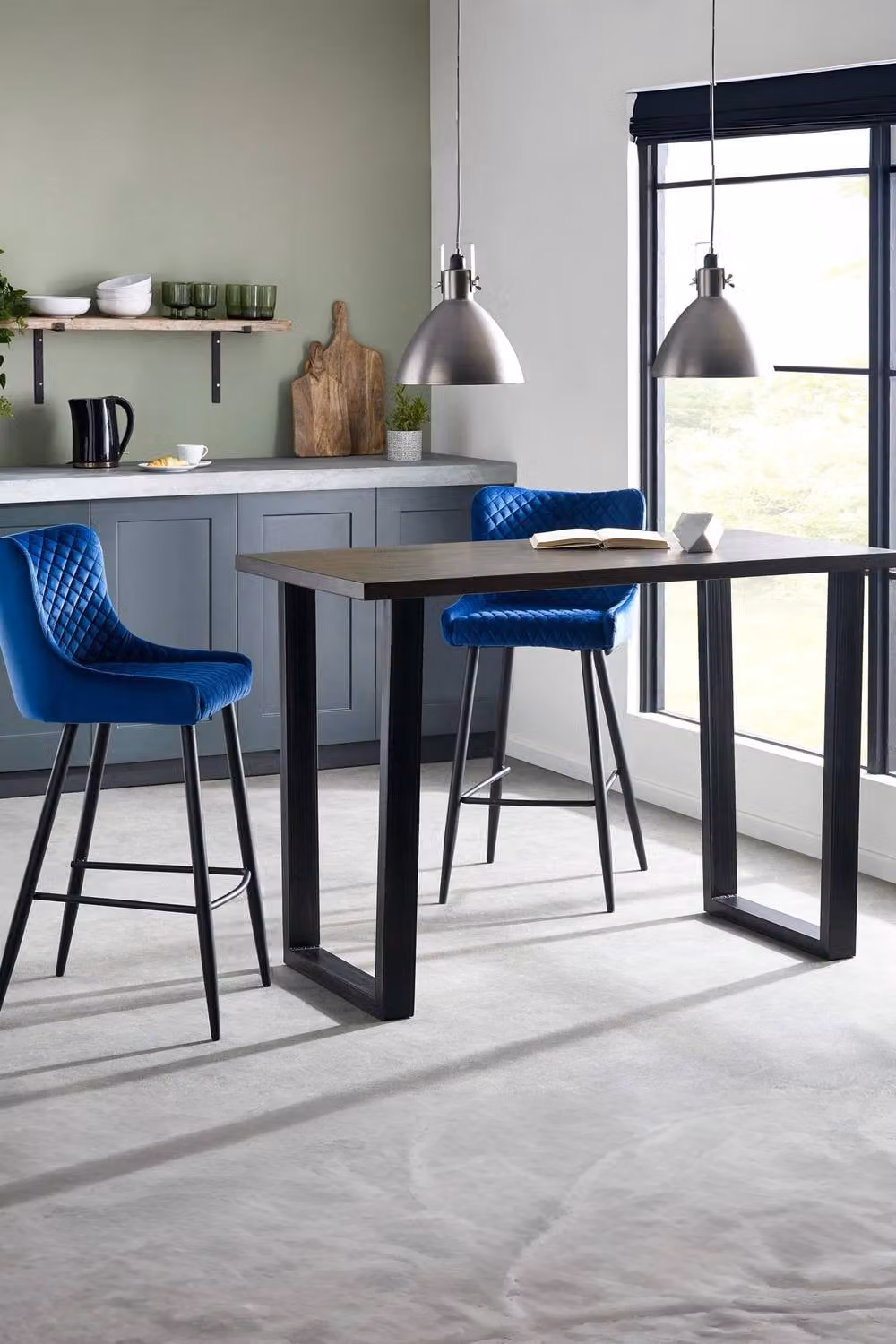Julian Bowen Brooklyn Industrial Bar Table in Dark Oak, W: 140 cm, D: 70 cm, H: 92 cm – 5