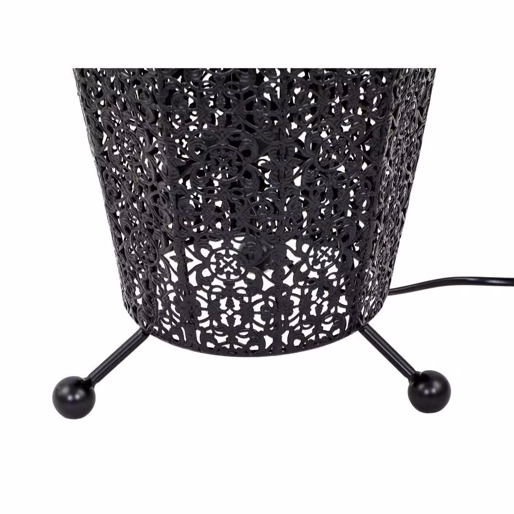 Happy Homewares Moroccan Metal Floor Lamp in Black – 8
