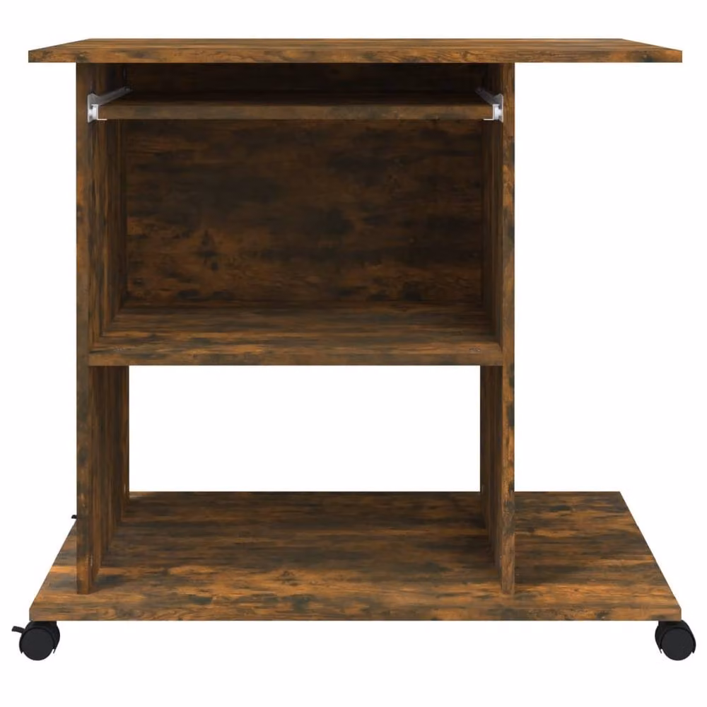 Berkfield Home Computer Desk in Smoked Oak Brown, W/D/H: 80 x 50 x 75 cm – 4
