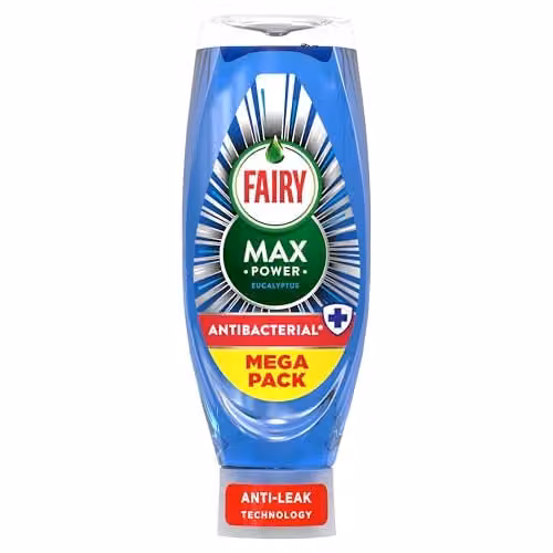 Fairy Max Power Antibacterial Washing Up Liquid Blue 730ml – 1