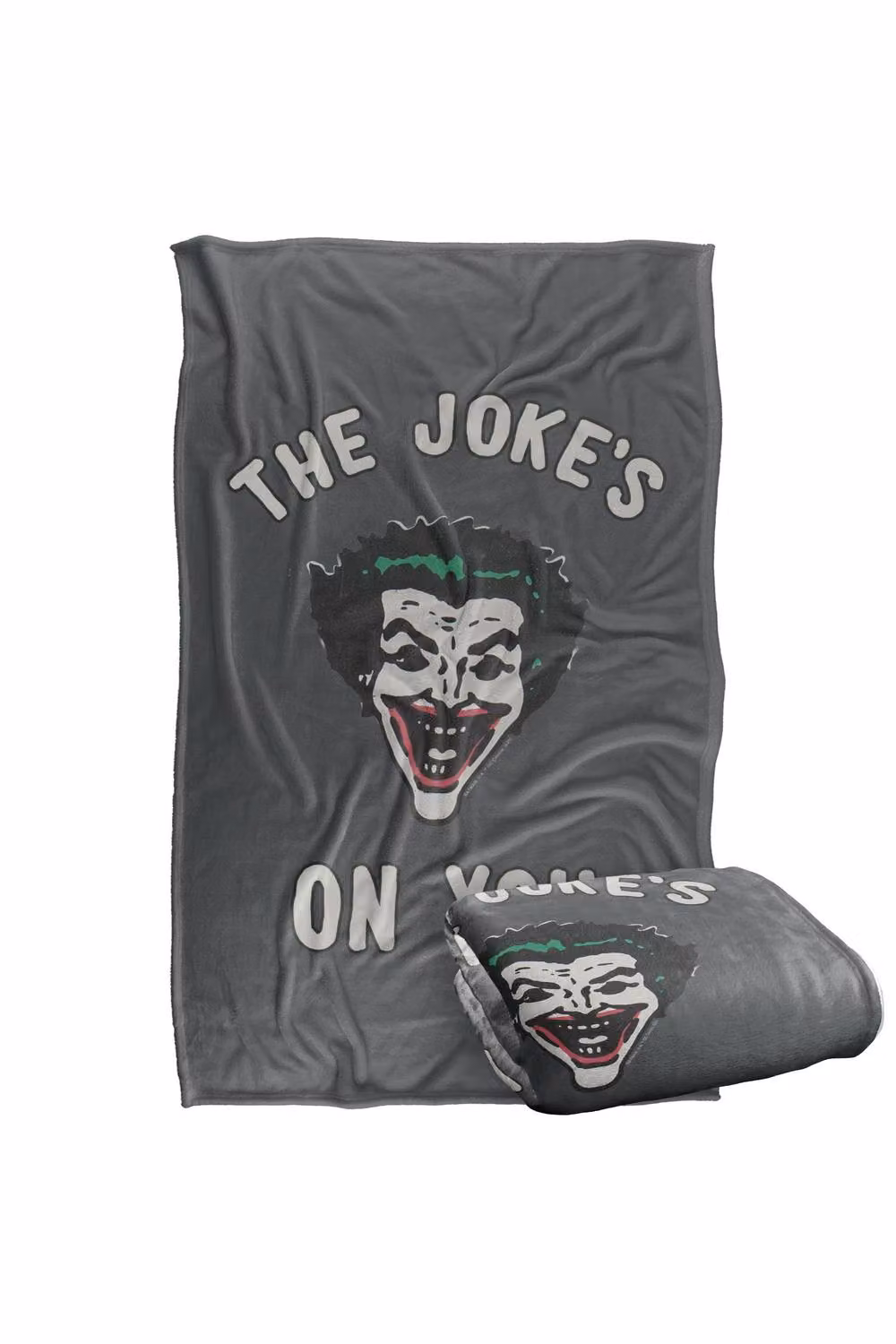 Warner Bros. Batman The Joke'S On You Silky Touch Super Soft Fluffy Polyester Throw Blanket in Grey and Multicolour, Large – 2