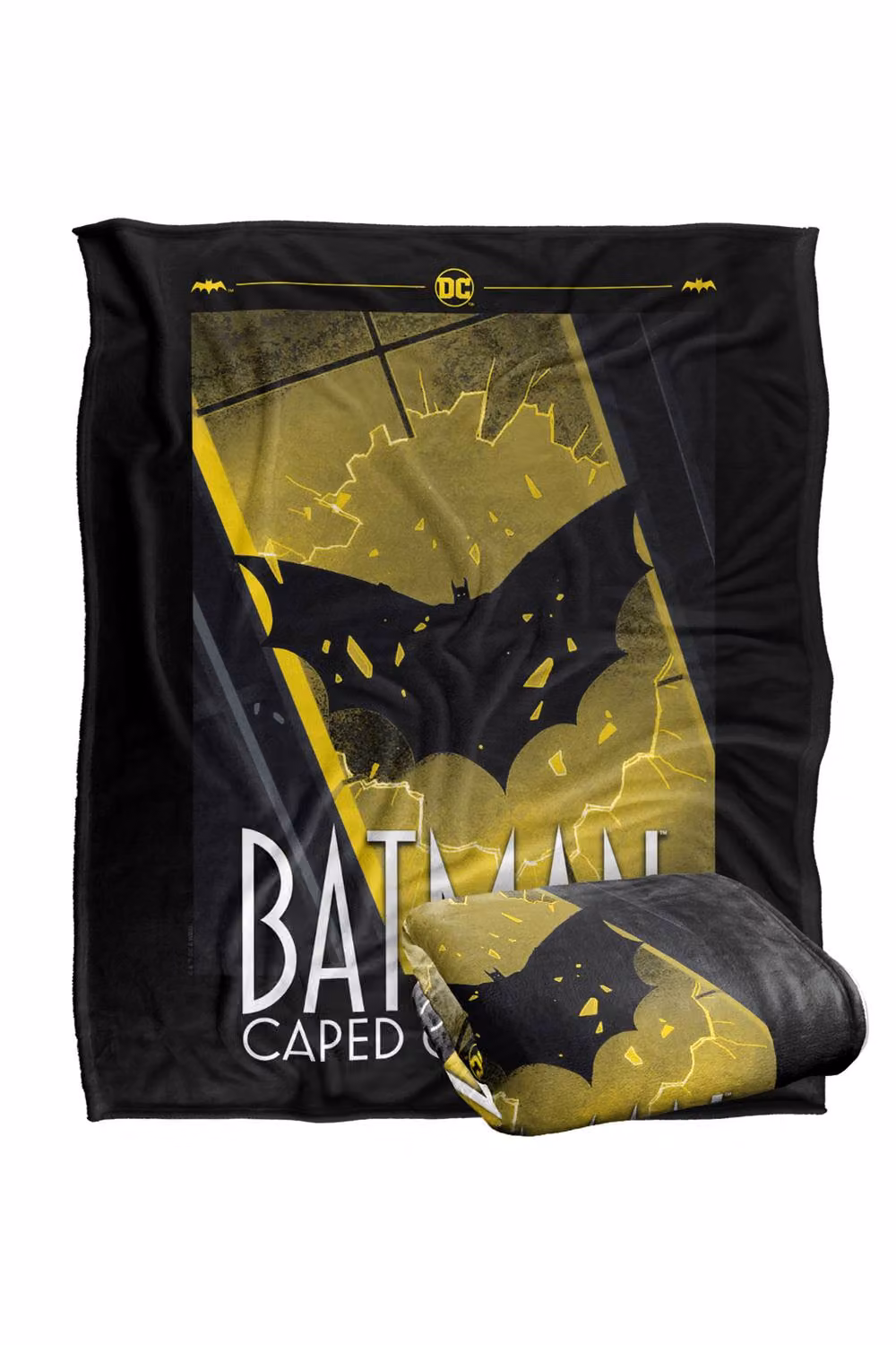 LOGOVISION Batman Caped Crusader Animated Series Flying Shadow Super Soft Fleece Throw Blanket, Multicolour, W: 127 cm, D: 152.4 cm – 7