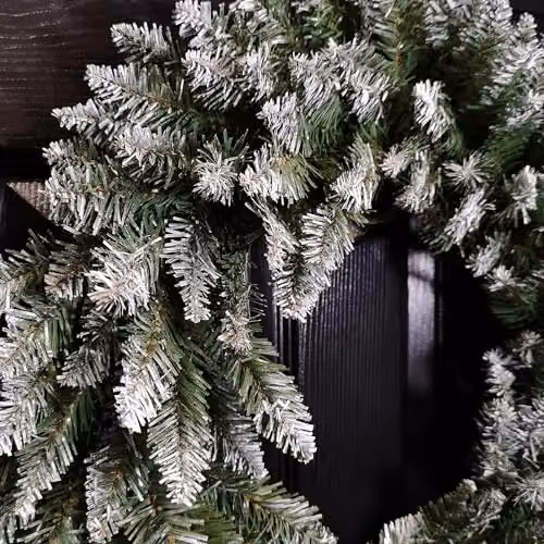 Samuel ALEXANDER Green Snow Tip Christmas Wreath, Diameter: 60 cm – 6