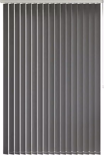 Terrys Lario Blackout Made to Measure Vertical Blind in Grey and Black Plain