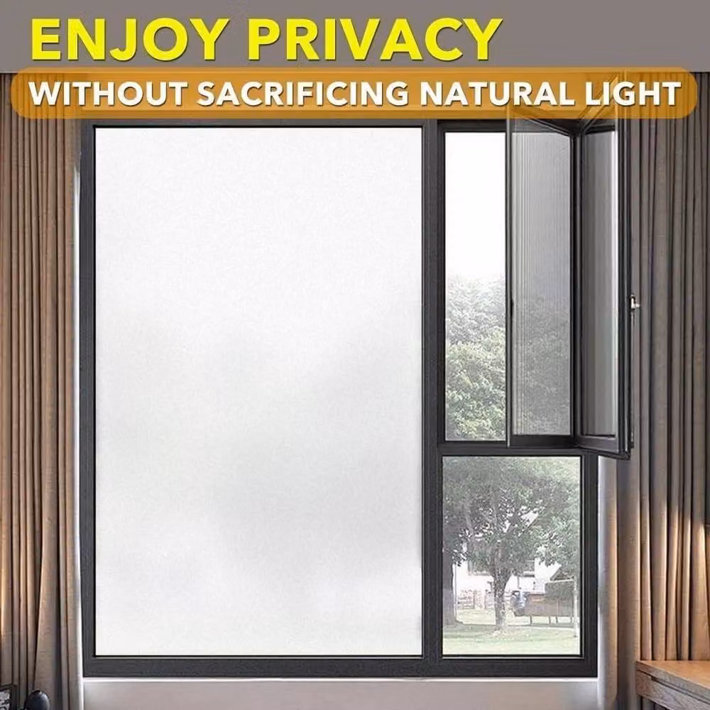 PAWNORA White Frosted Privacy Window Film with Anti-UV Protection – 2