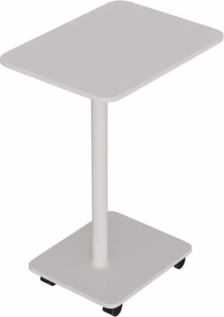 Kelvenix 2-Tier Mobile Side Table with Castors, White – 1