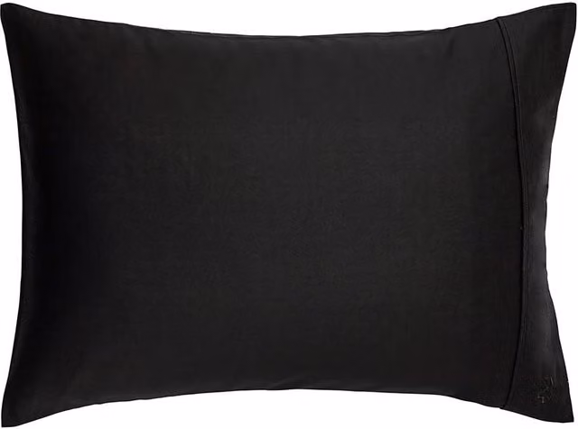 Ted Baker 250 Thread Count Mako Satin Plain Dye Cotton Standard Pillowcase in Black