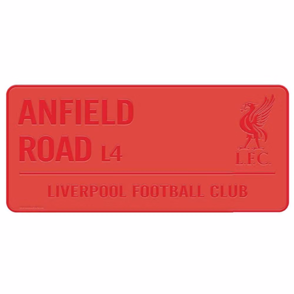 Liverpool FC Anfield Road L4 Crest Metal Wall Sign in Red – 2