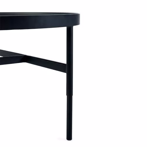 Julian Bowen Franki Modern Square Glass Coffee Table in Black, W/D/H: 70 x 70 x 41.5 cm – 3