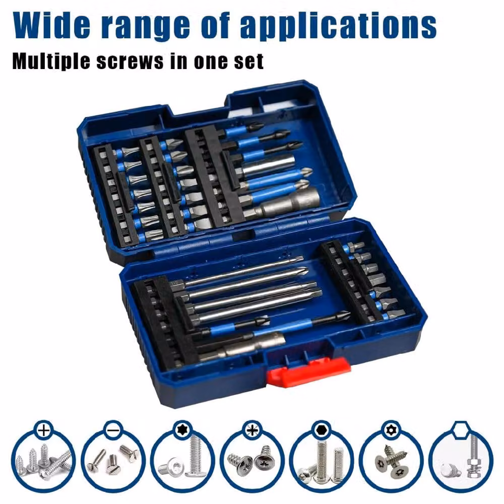 NANWEI 35 Piece Durable Impact Driver Bit Set in Blue – 2