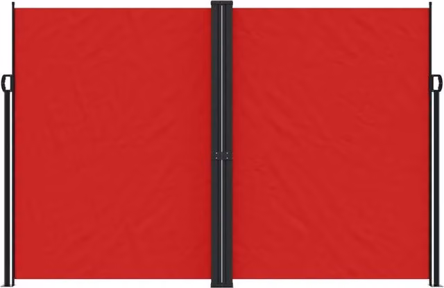 Berkfield Home Retractable Single Side Awning in Red, W/H: 600 x 220 cm