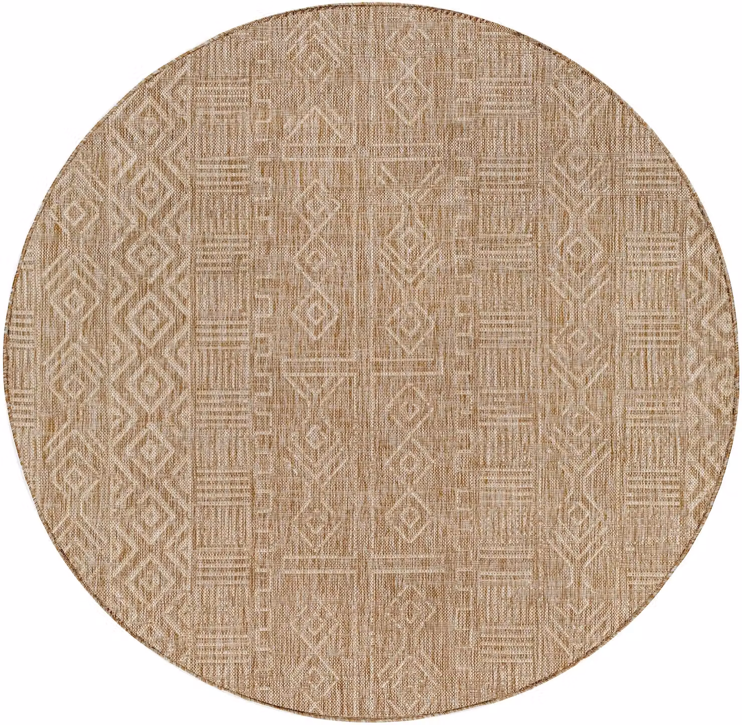 Livabliss Aegean-Global Boho Geometric In- & Outdoor Rug in Brown and Beige, W: 160 cm, L: 230 cm – 1