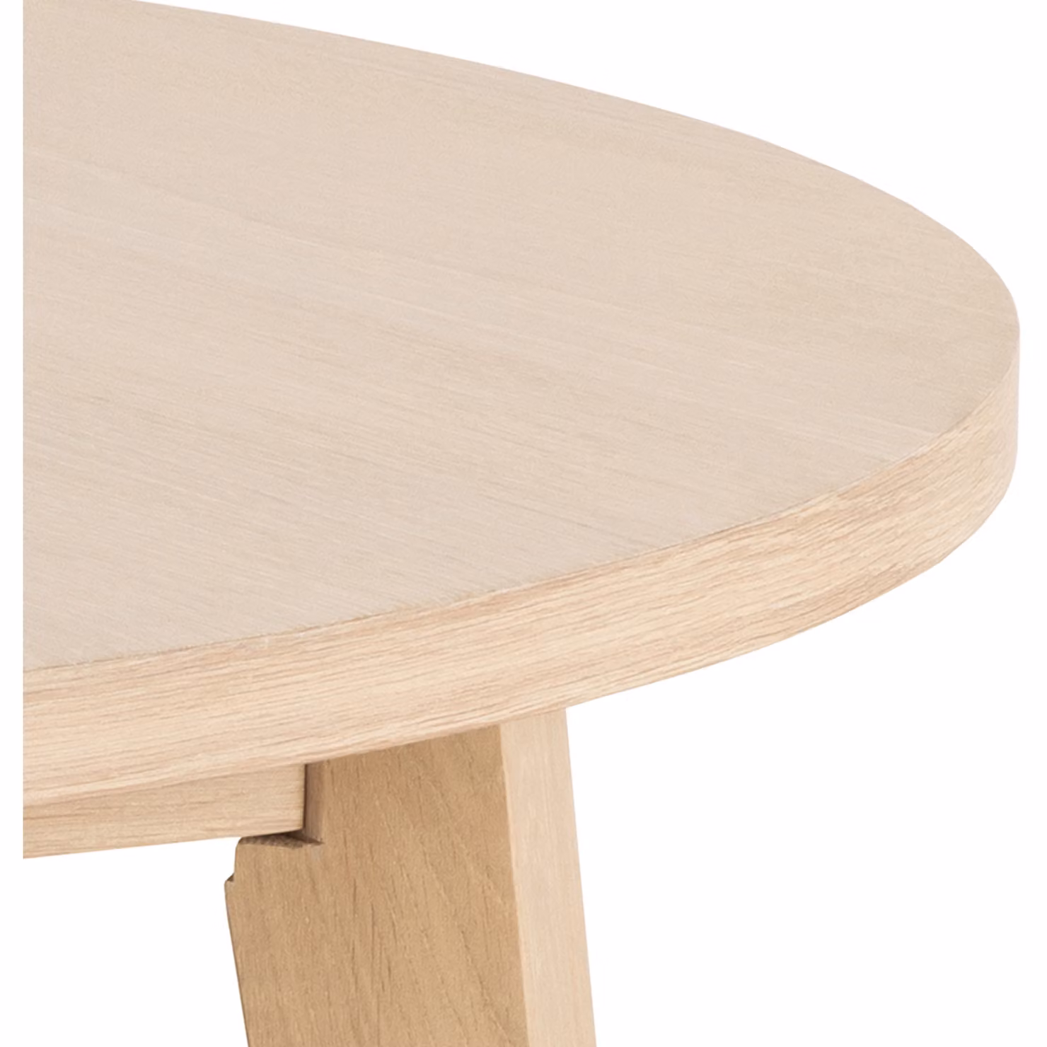 Furniture To Go Scandinavian Round Extendable Dining Table in White Oak and Beige – 2