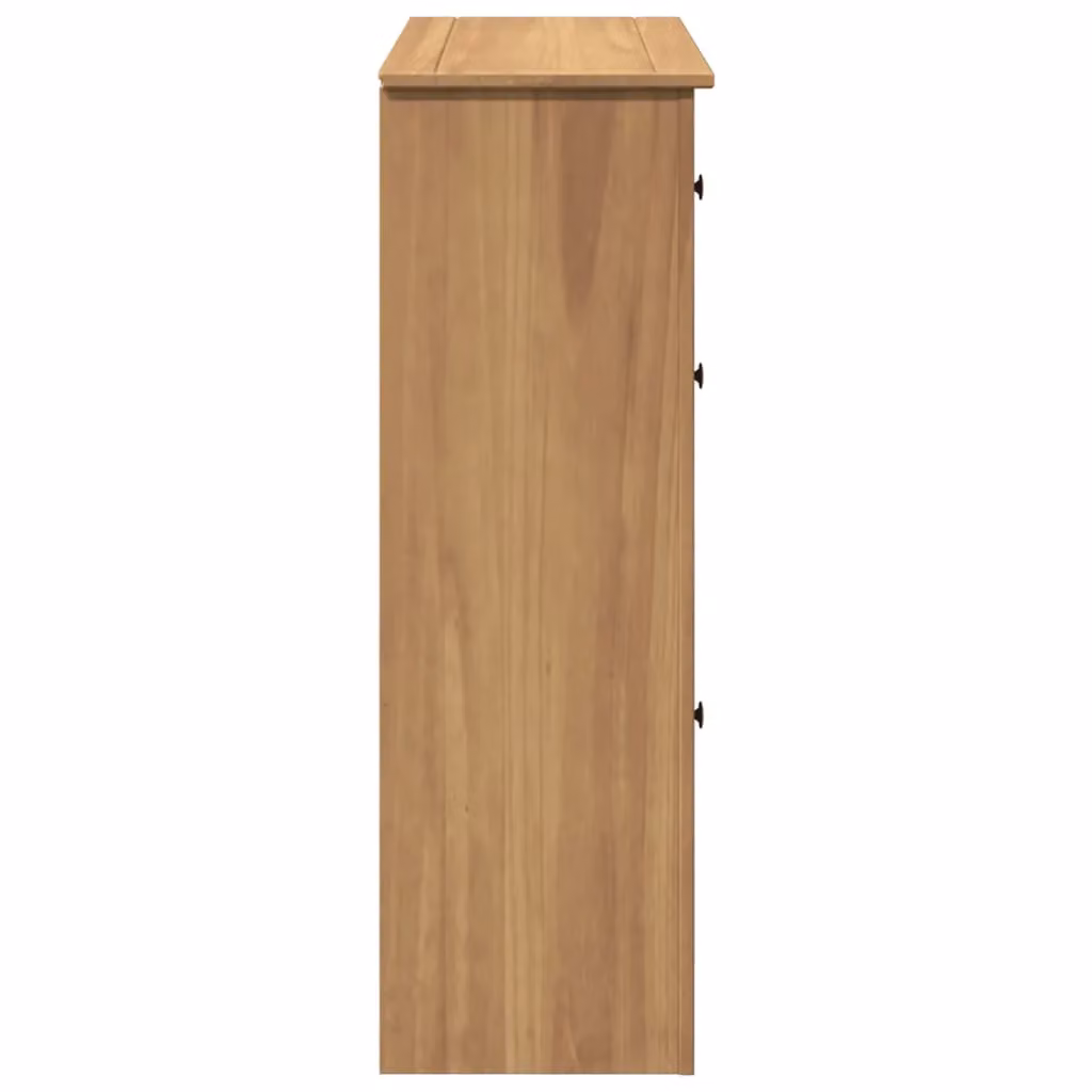 Berkfield Home Panama Shoe Cabinet in Brown Solid Wood Pine, W/D/H: 80 x 35 x 105 cm – 3
