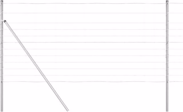 Berkfield Home Field Fence in Silver Galvanised Steel, Height: 120 cm, Length: 50 m – 1
