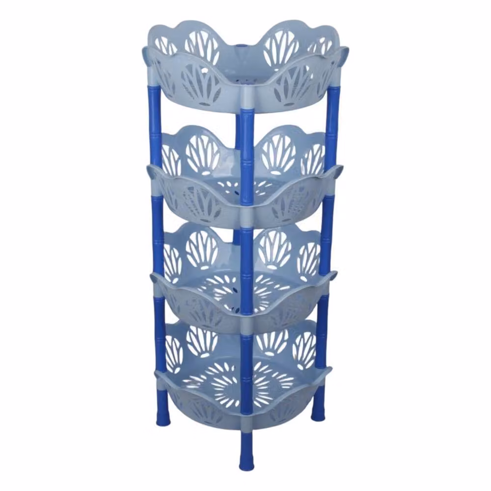 SPETLEK 4 Tier Round Blue Plastic Vegetable Rack – 2