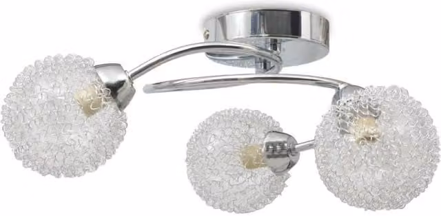 Berkfield Home White Modern Sphere Ceiling Lamp for 3 G9 Bulbs 120 W – 1