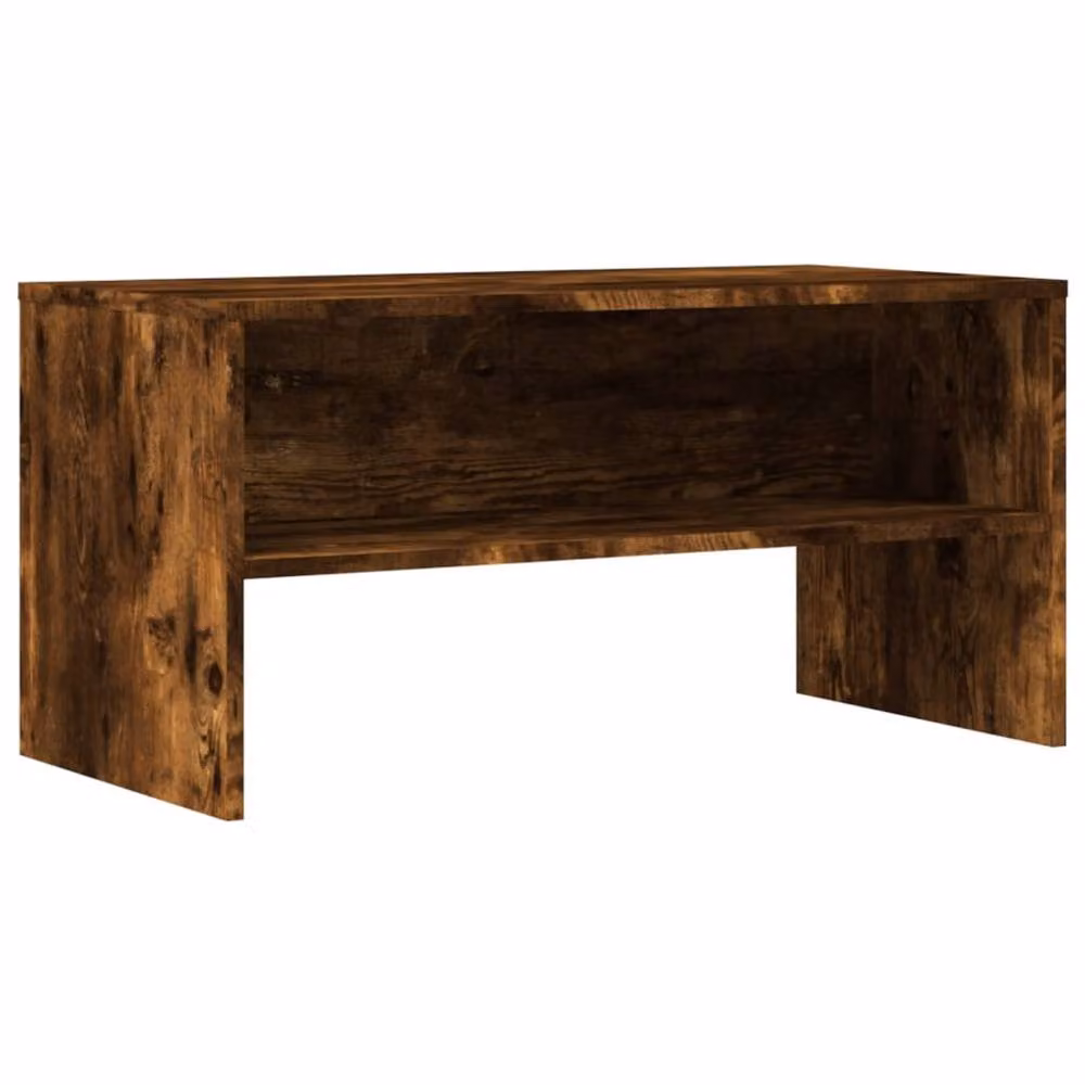 Berkfield Home Smoked Oak TV Cabinet in Brown, W/D/H: 80 x 40 x 40 cm – 3