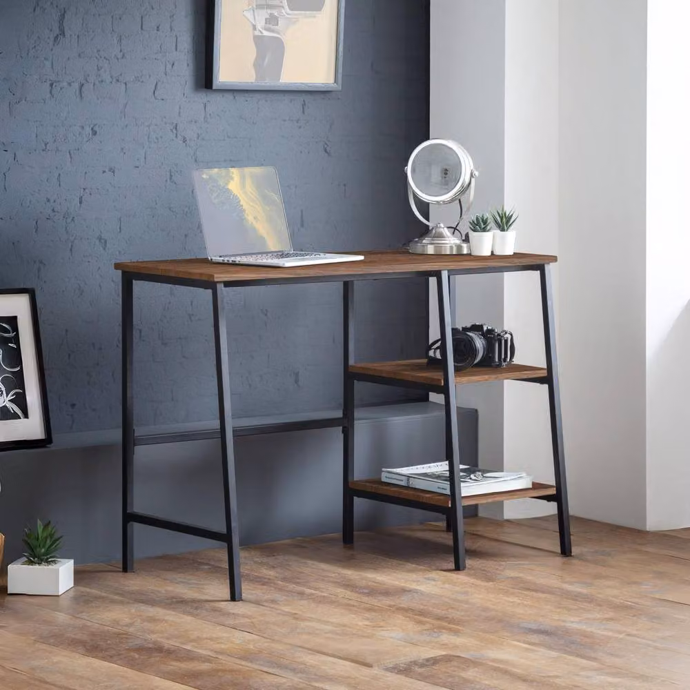 Cheshire Camden Modern Writing Desk in Black and Walnut – 3