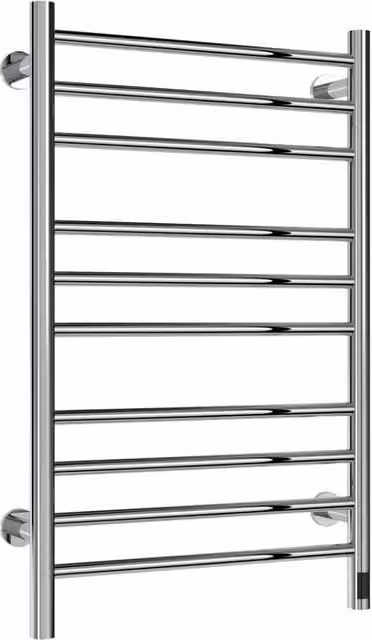 Bathroom Kingdom Arnage Stainless Steel Straight Heated Towel Rail, Silver, W: 50 cm, H: 80 cm