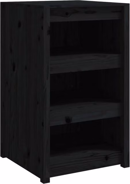 Berkfield Home Outdoor Kitchen Cabinet in Black Solid Pine Wood, W/D/H: 55 x 55 x 92 cm