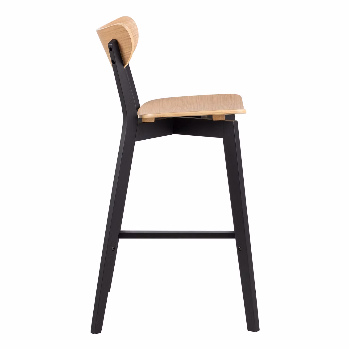 Furniture To Go Roxby Bar Stool Set of 2, Black and Oak – 3