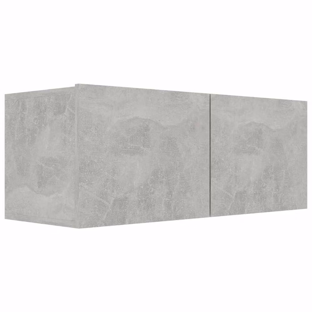 Berkfield Home Modern Wall Mounted TV Cabinet in Grey MDF with Hinged Doors W/D/H: 80 x 30 x 30 cm – 2
