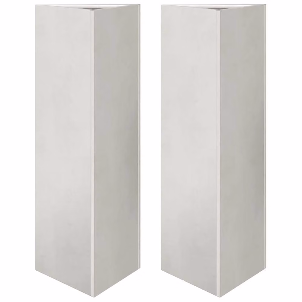 Berkfield Home Garden Triangular Stainless Steel Planters, 2 Pack, Silver, W: 30 cm, D: 26 cm, H: 75 cm – 2