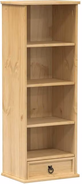 Berkfield Home Corona CD Cabinet in Brown Solid Wood Pine, W/D/H: 40 x 30 x 110 cm – 1