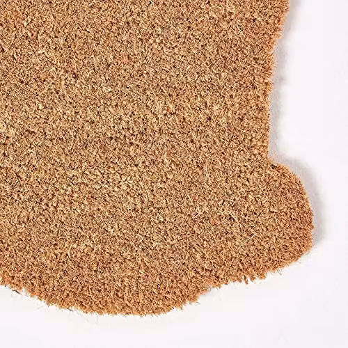 HOMESCAPES Cat Shaped Coir Doormat with Non-Slip Rubber Backing, W: 45 cm, D: 75 cm – 2