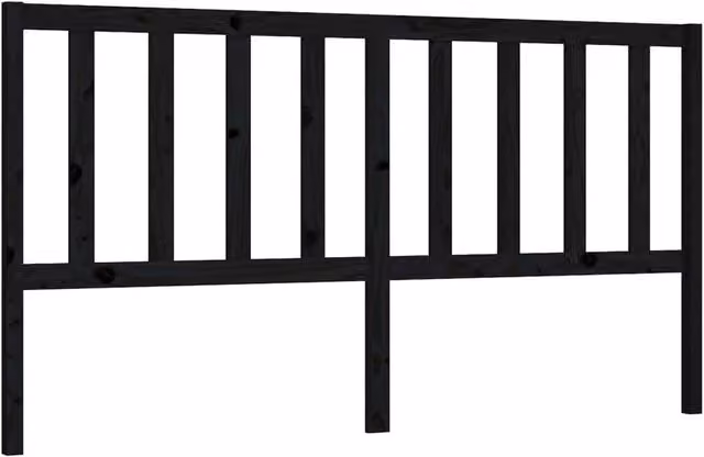 Berkfield Home Black Rustic Solid Pine Wood Bed Headboard W/D/H: 206 x 4 x 100 cm – 1