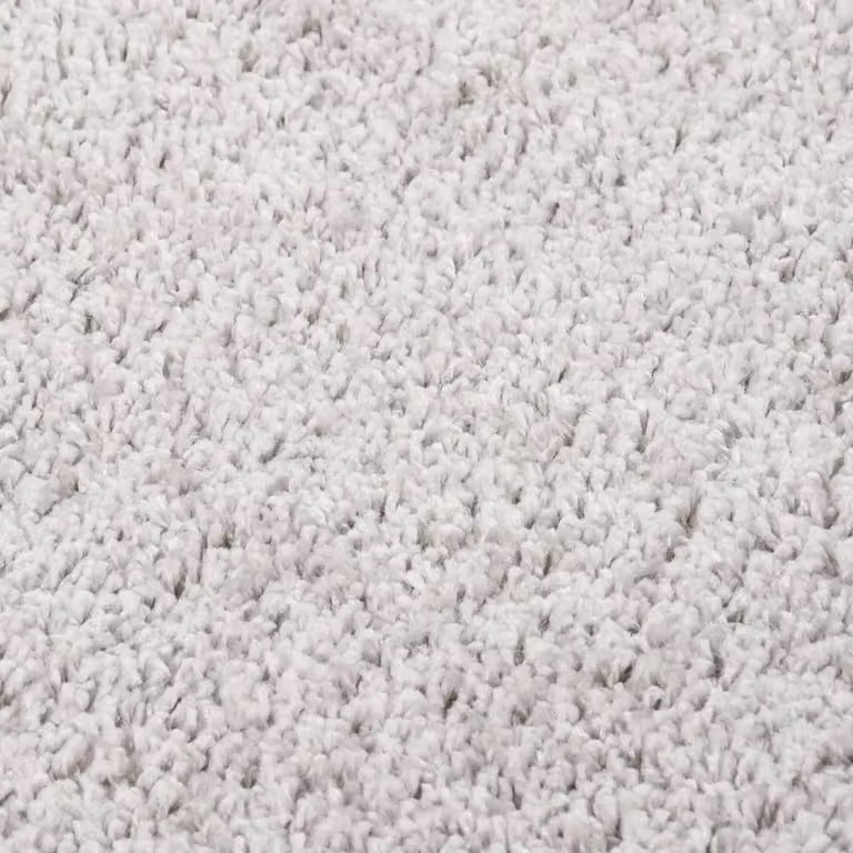 Berkfield Home Round Shaggy Rug in Light Grey, Diameter: 140 cm