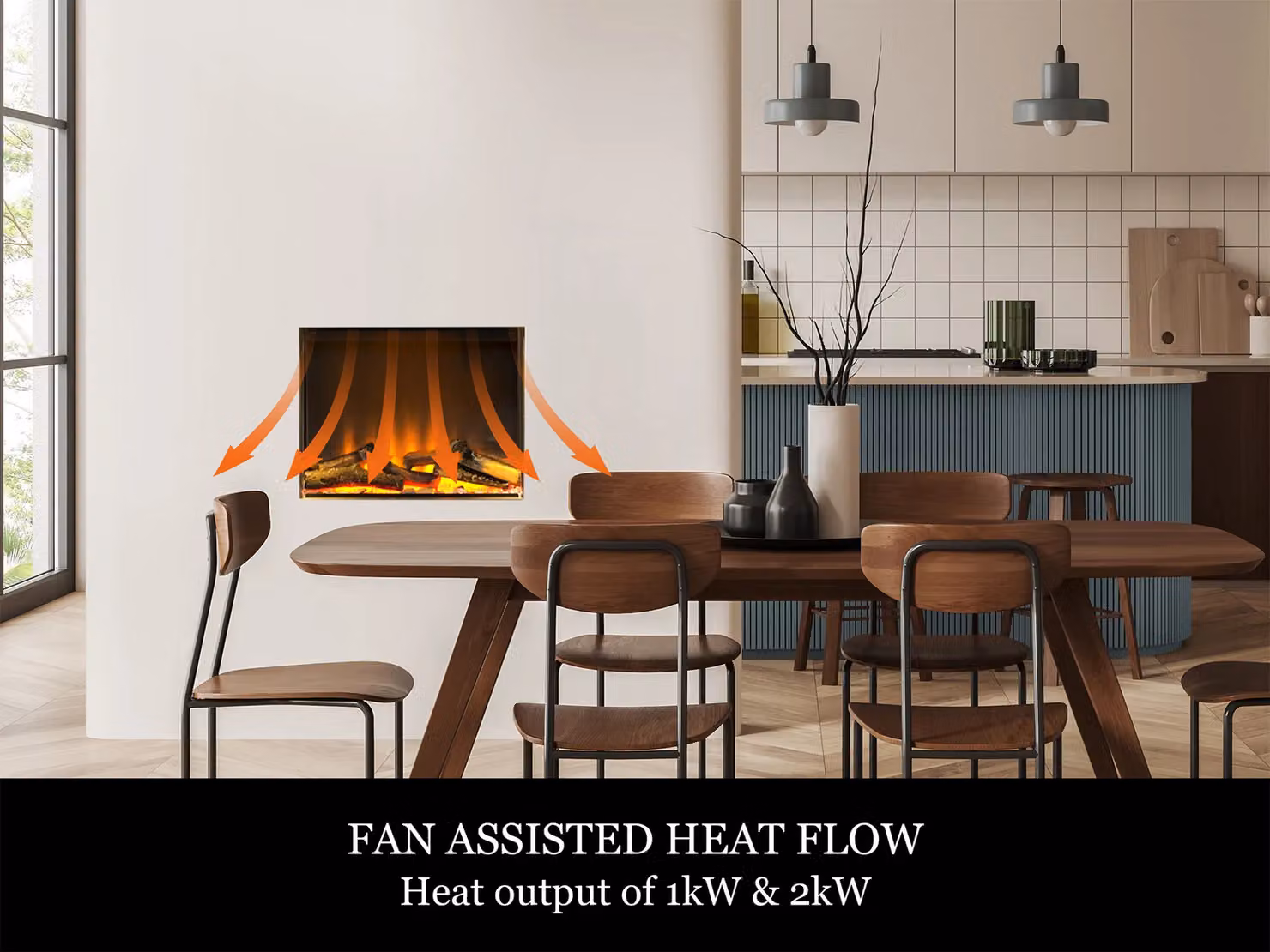 Acantha Aspire 50 SQ Black Fully Inset Media Wall Electric Fire – 5