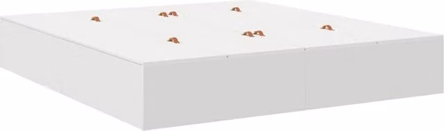 Berkfield Home King Size White Wood Storage Bed Frame with Lift Up Base