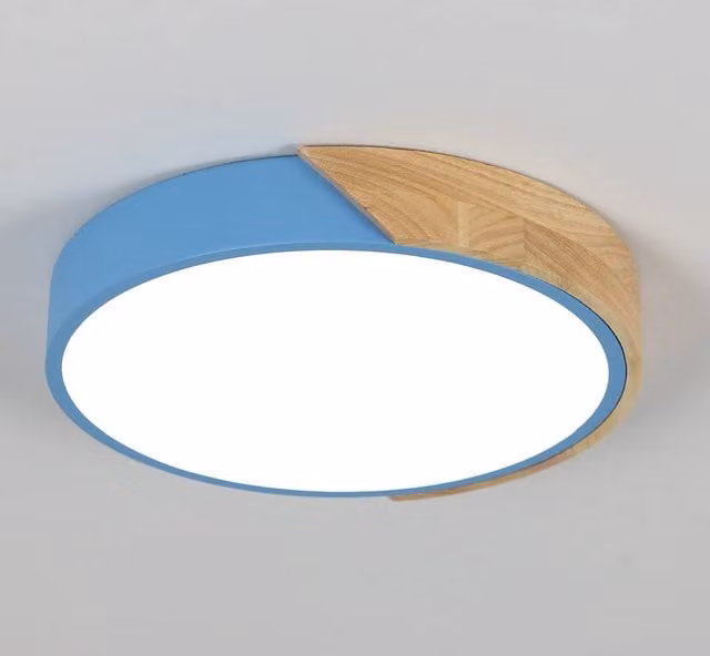 Pheashine Blue Acrylic Round Flush Mount Ceiling Light, 24W, 6500K Cool White, Diameter: 30 cm – 1