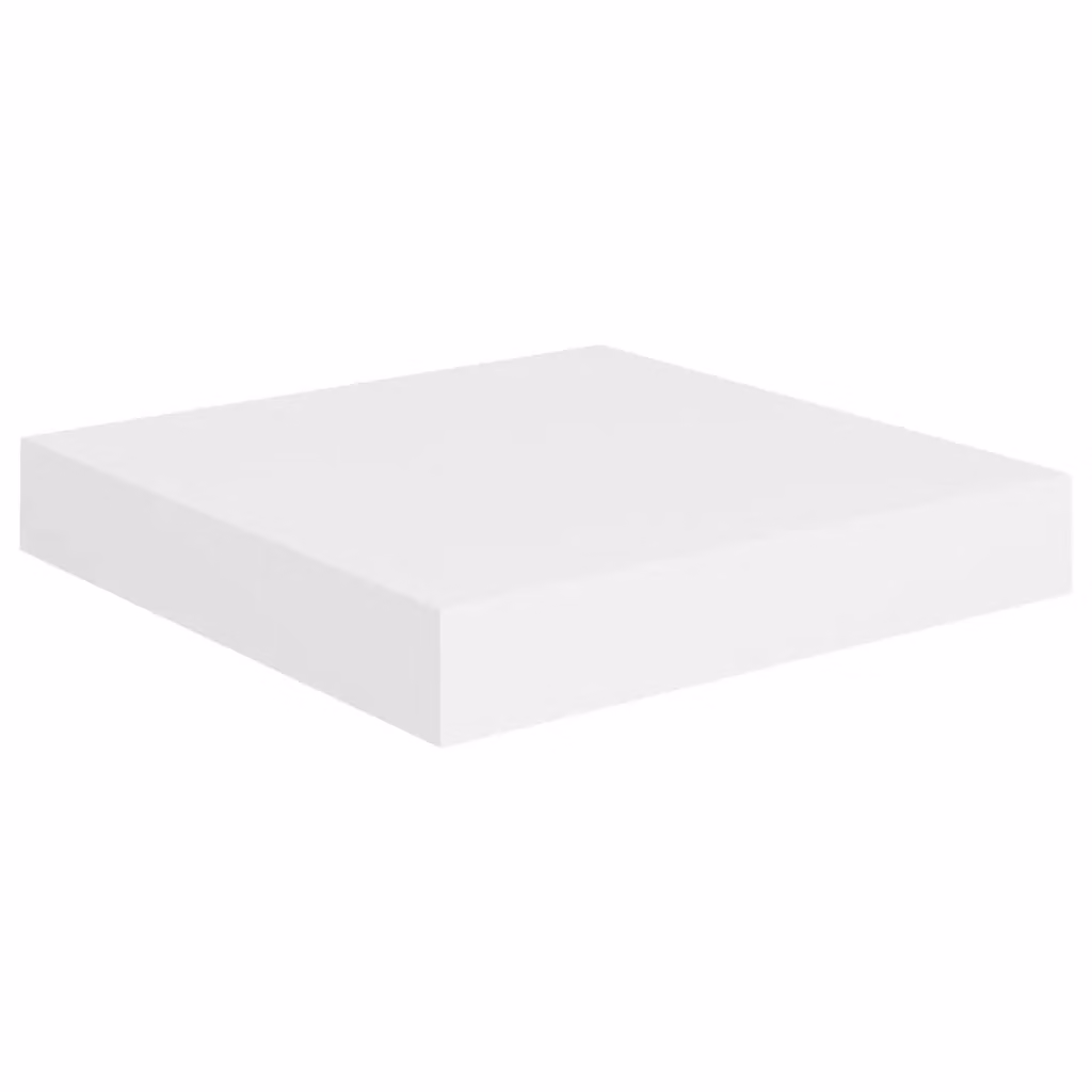 Berkfield Home White Floating Wall Shelf with Back Panel, W/D/H: 23 x 23.5 x 23.5 cm – 2
