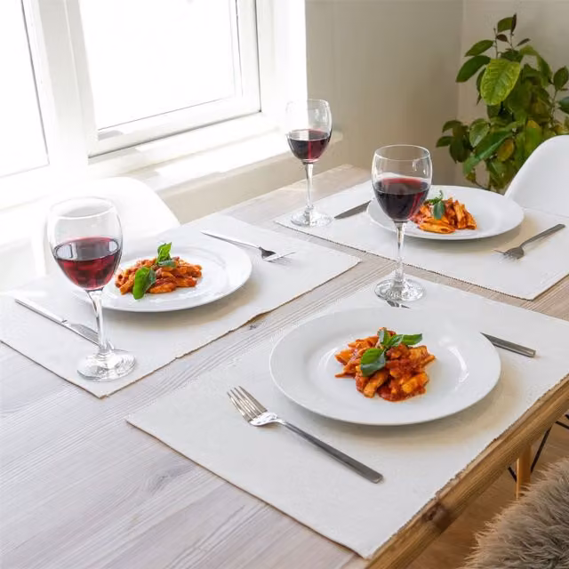 Nicola Spring Ribbed Cotton Placemats, Pack of 6, W: 48 cm, D: 33 cm