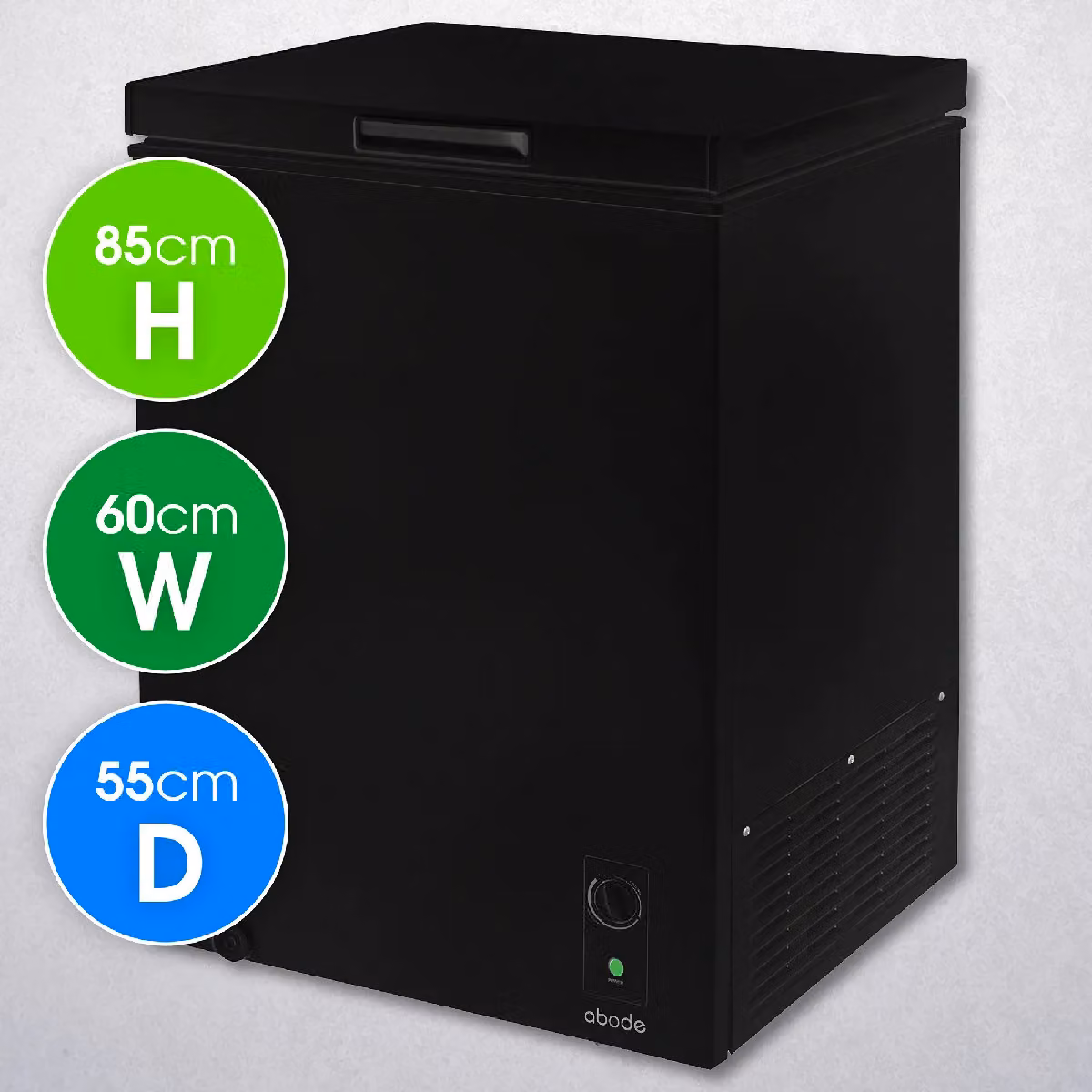Abode 142L Freestanding Chest Freezer in Black – 2