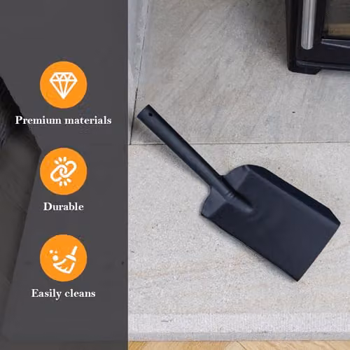 JVL Hudson Large Fireplace Shovel in Black Steel – 5