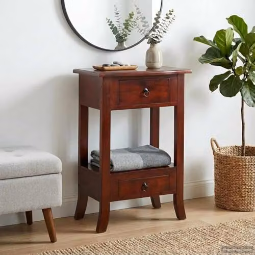 vidaXL Classic Mahogany Console Table, Brown Solid Wood, W/D/H: 50 x 29.5 x 76 cm – 2
