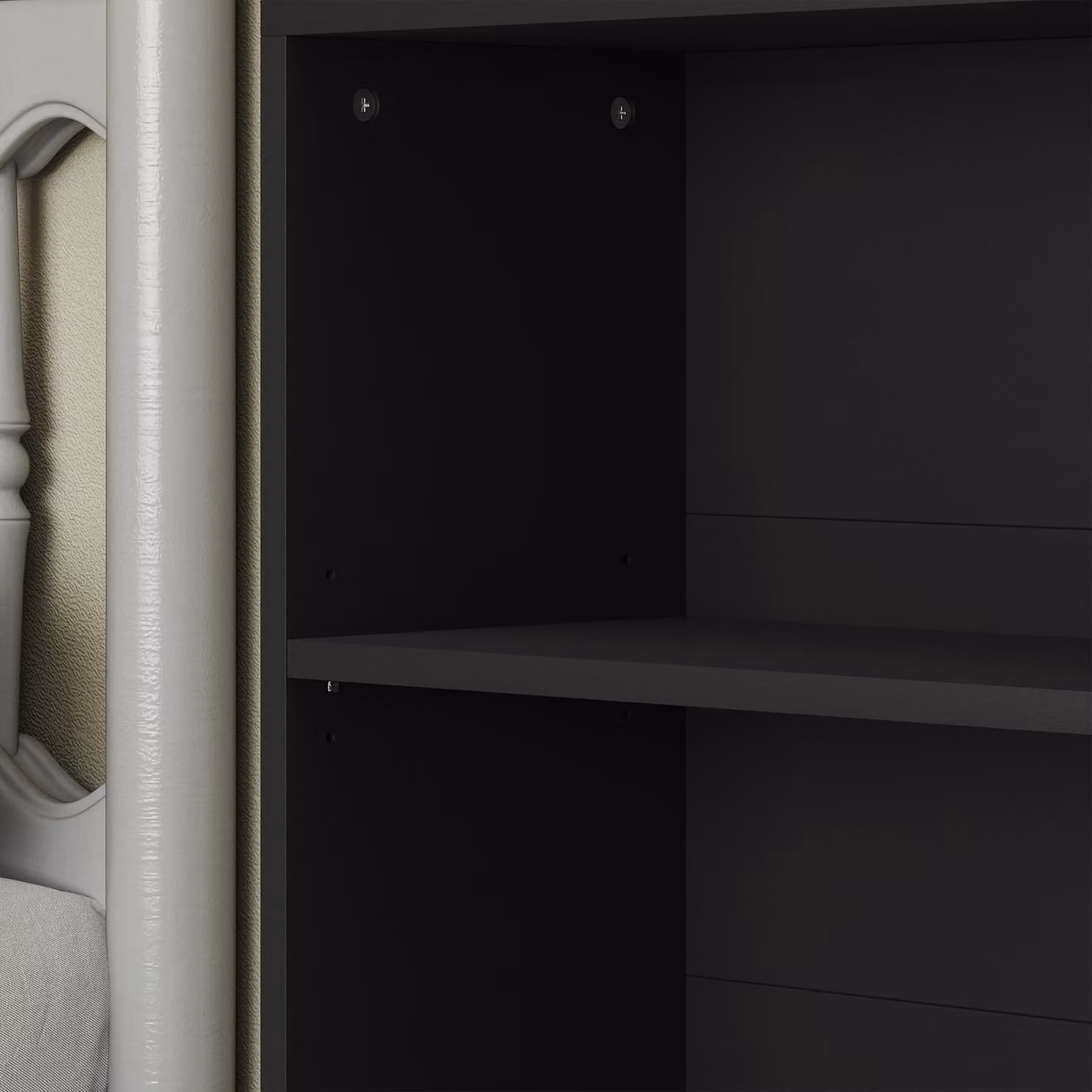 HOMCOM Six Shelf Modern Black Bookcase with Adjustable Shelves and Back Panel – 6
