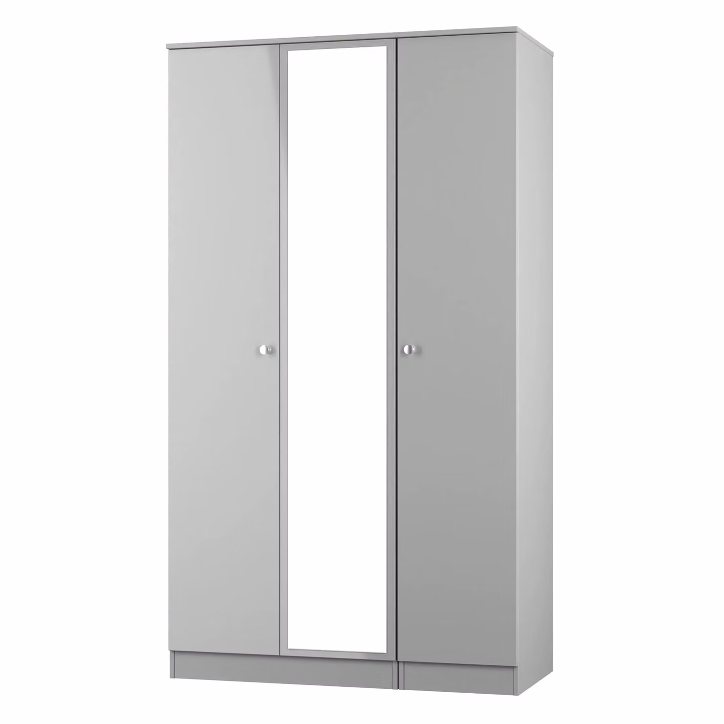 Ready Assembled 2 U Newlyn Tall Triple Mirror Wardrobe in Dark Grey – 2