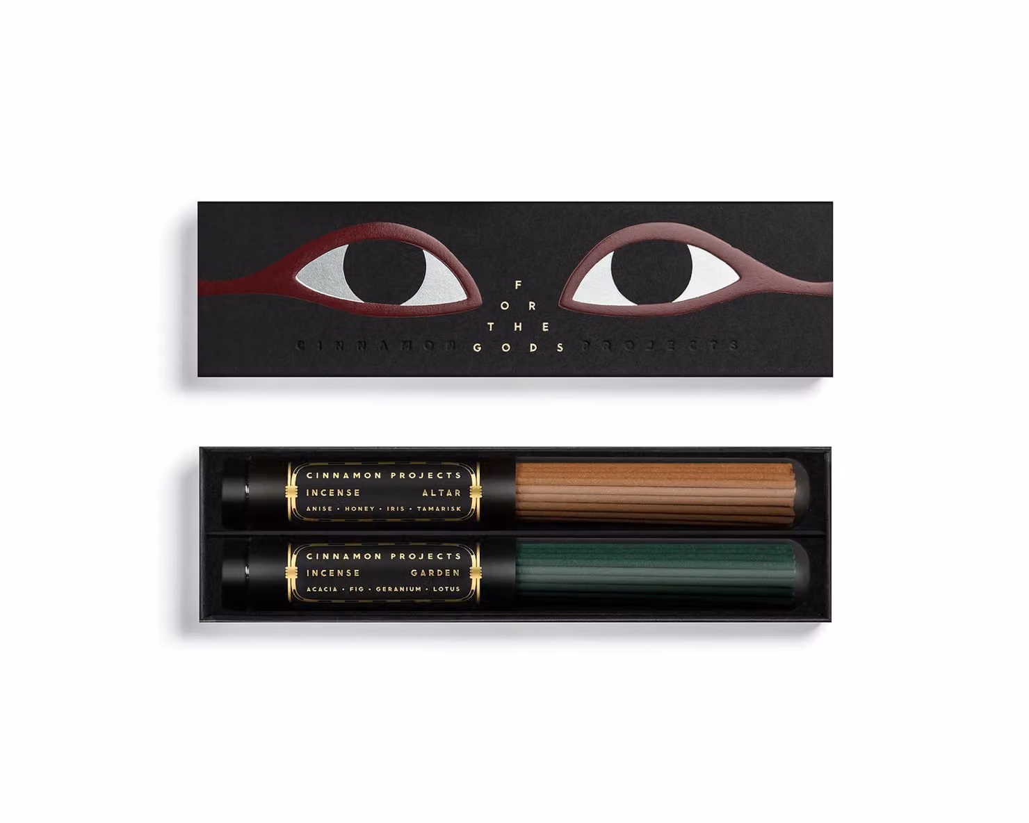 Cinnamon Projects For The Gods Garden and Altar Incense Duo with Black Sticks